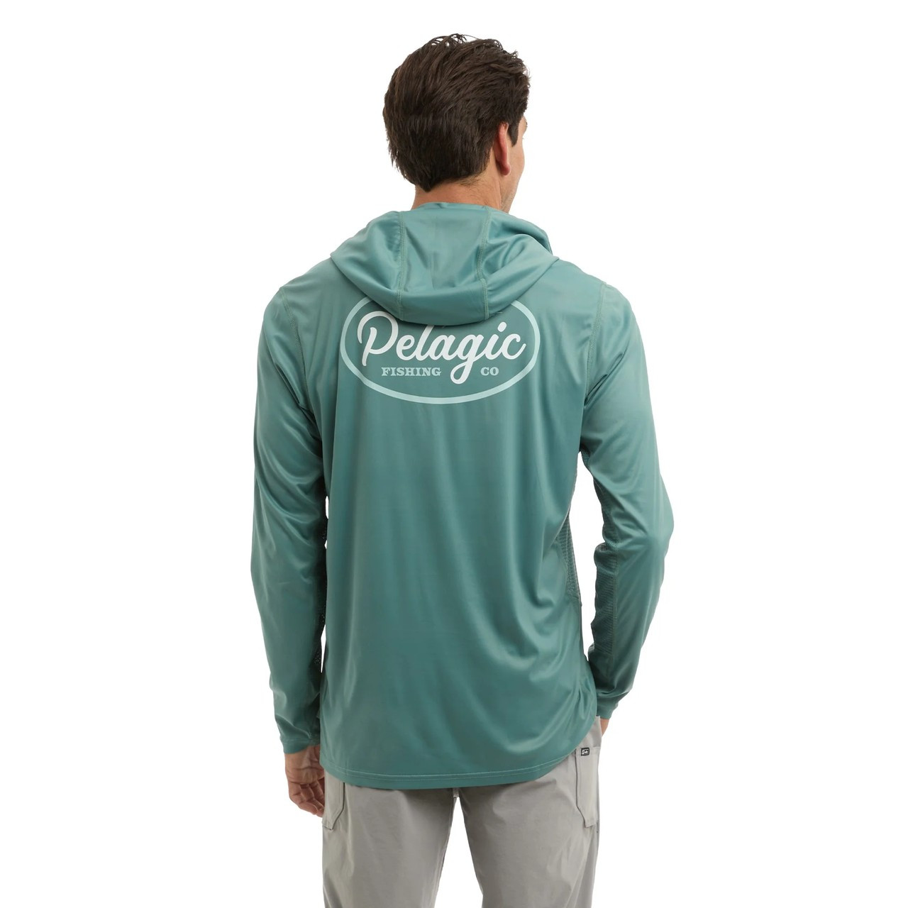 1015262001 Pelagic Vaportek Circled Hooded Fishing Shirt - North Atlantic