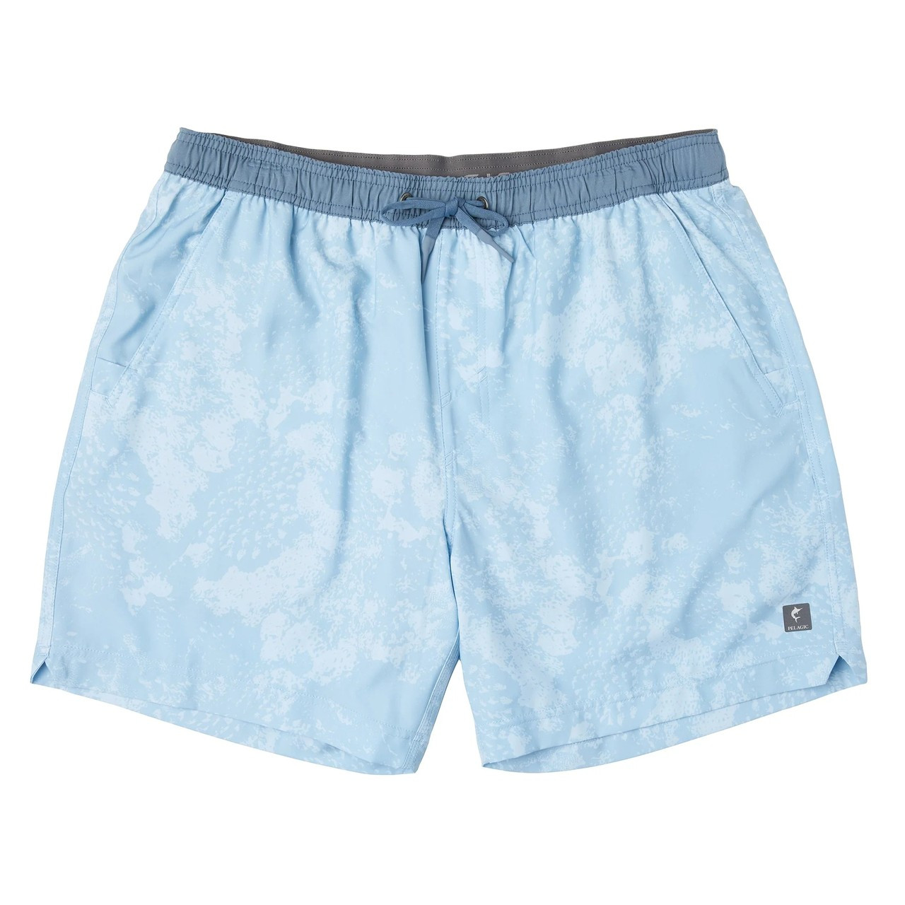 1004261003 Pelagic Leiday Reefer 17" Elastic Waist Lined Shorts  - Light Blue