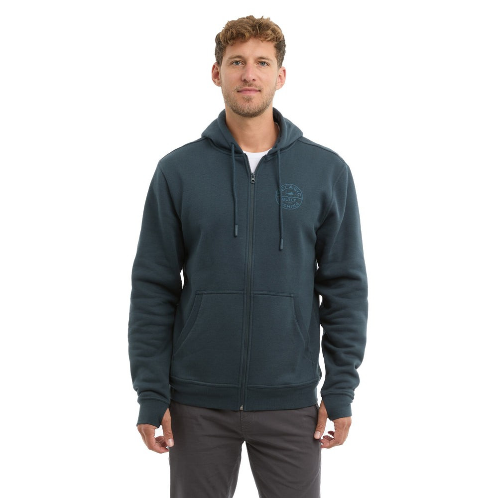 1060253000 Pelagic Tanner Built Zip Fleece Hoodie - Dark Navy