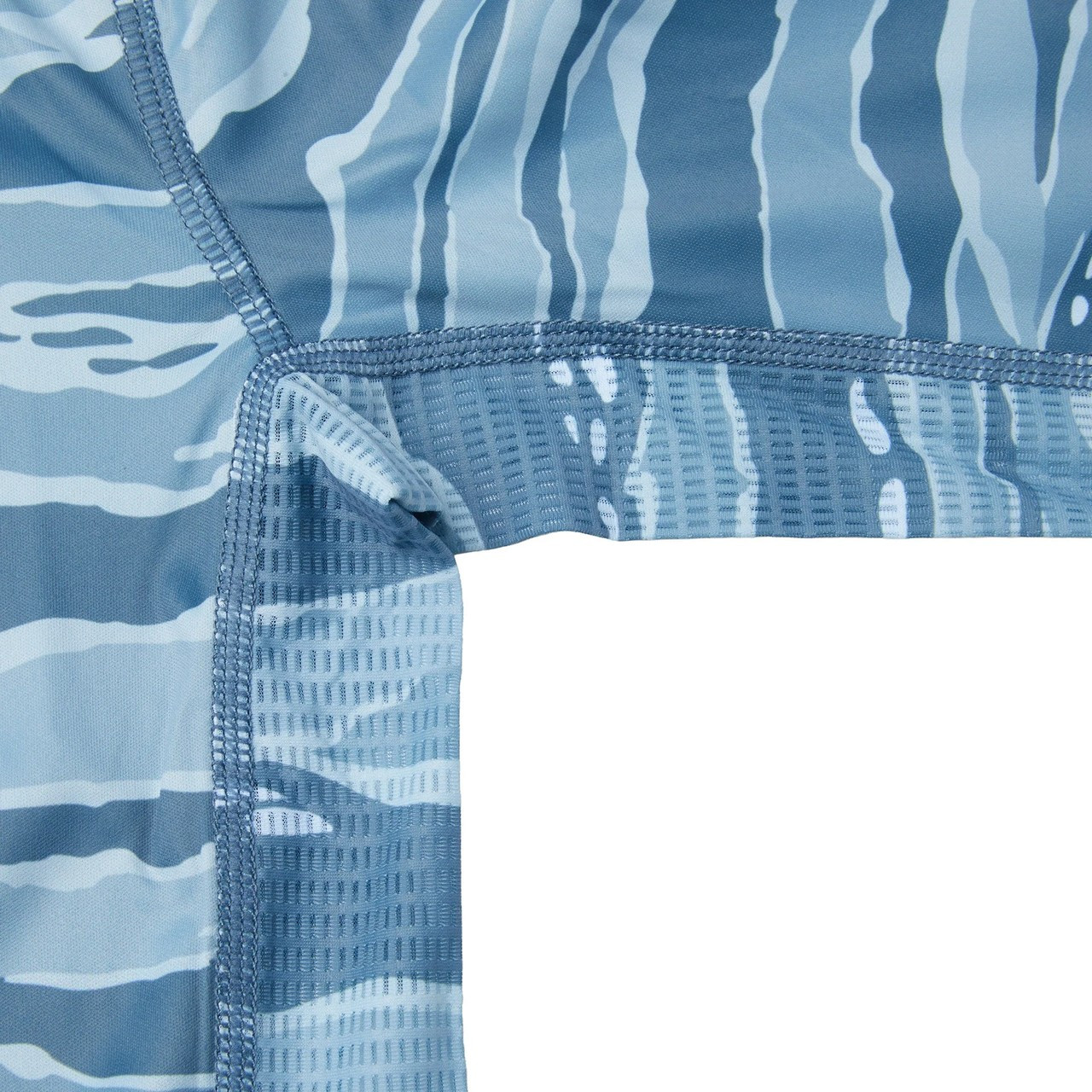 4015261000 Pelagic Kids Vaportek Wahoo Camo Hooded Fishing Shirt - Petrol