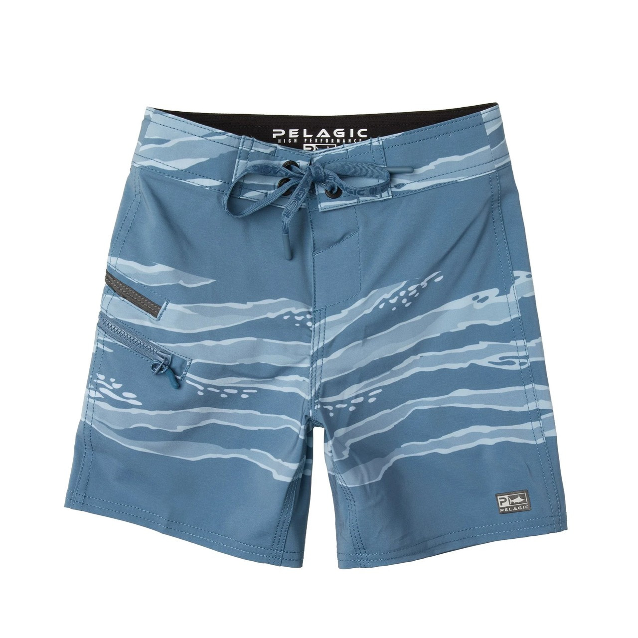 4001261000 Pelagic Kids Strike Wahoo Camo Boardshorts - Petrol