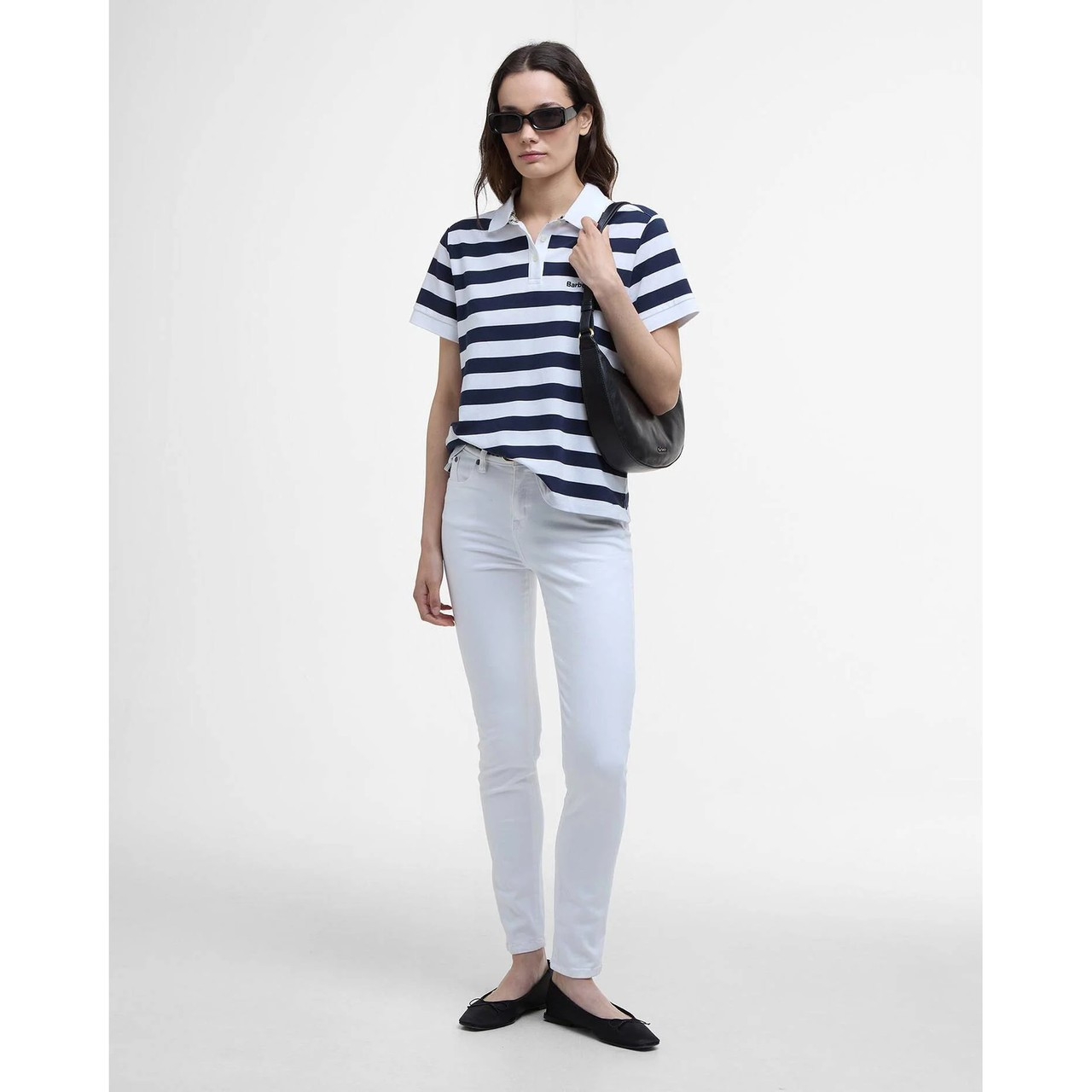 LML0887NY73 Barbour Ashbourne Striped Polo Shirt - Navy Stripe