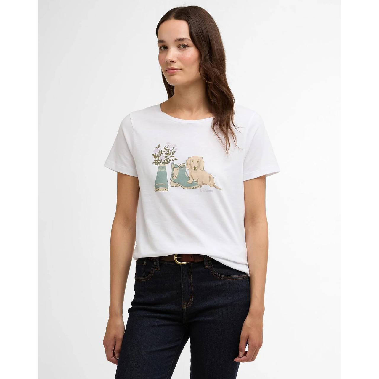 LTS0712WH11 Barbour Brambles T-Shirt - White