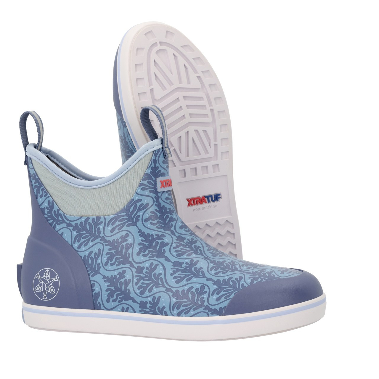 XTRATUF Women's Salmon Sisters 6 Inch Ankle Deck Boots - Dust Blue/Kelp