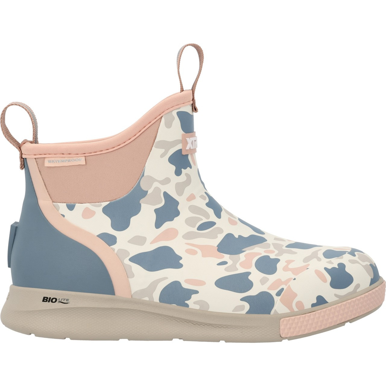 XTRATUF Women's 6 Inch Ankle Deck Boots Sport - Ivory Duck Camo