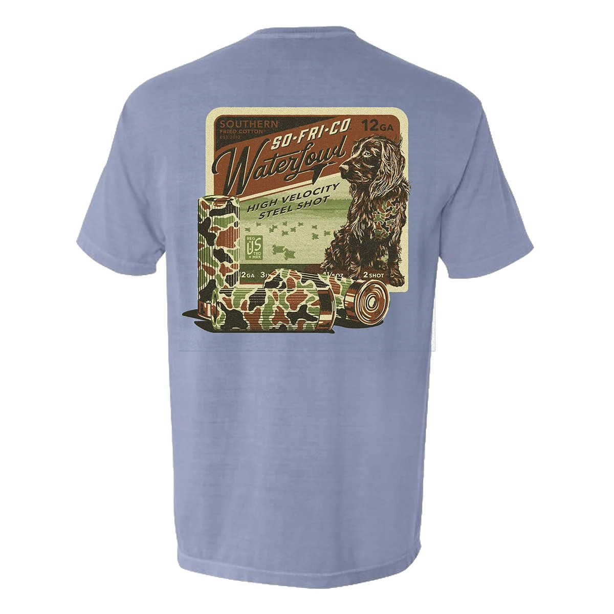 SFM12373 Southern Fried Cotton Waterfowl Short Sleeve Tee - Ice Blue
