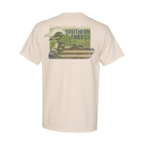 Southern Fried Cotton SFM11565 Duck Silhouettes SS T-Shirt Ivory - Back