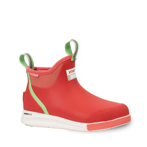 Xtratuf Womens Ankle Deck Boot Sport Coral - Angled