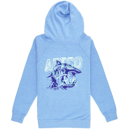 Aftco BFP4202 Youth Pacifico Pullover Hoodie PacificBlueHeather - Back