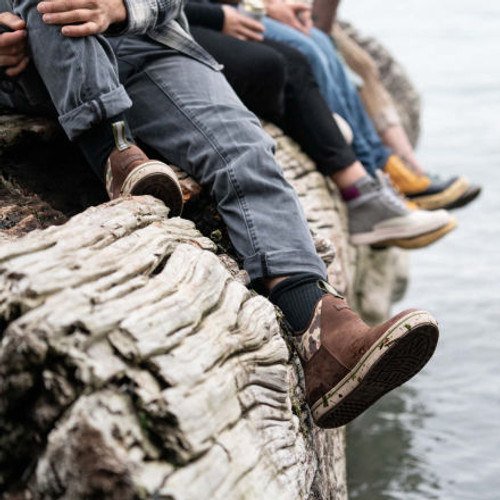 XALDCAM XTRATUF Mens 6 Inch Leather Ankle Deck Boot -  Duck Camo