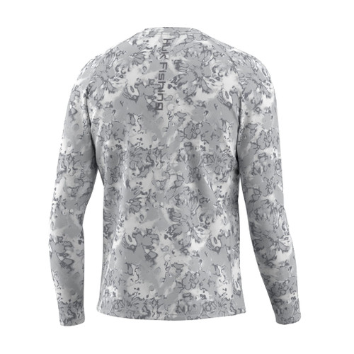 H1200491 Huk Fin Flats Pursuit Long Sleeve Performance Tee - Harbor Mist