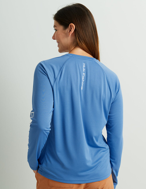 H6120109 Huk Womens Pursuit Long Sleeve Performance Crew - Quiet Harbor H6120109 Huk Womens Pursuit Long Sleeve Performance Crew - Quiet Harbor