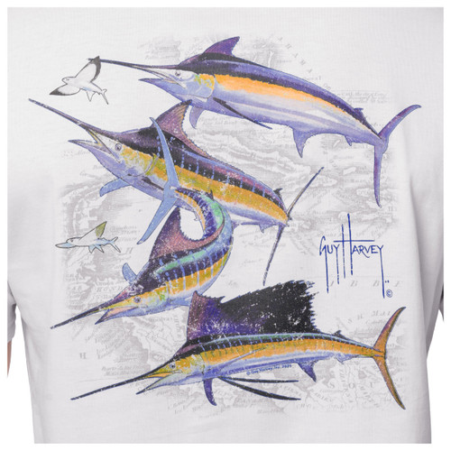Guy Harvey 5SY1023 Mens Bill Collector Short Sleeve Pocket T-Shirt