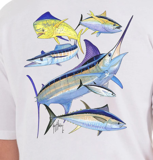 GHV56000-1FY1194 Guy Harvey Mens Atlantic Big Game Short Sleeve T-Shirt