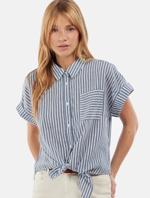 101472 Barbour Betony Short Sleeved Womens Linen Shirt 101472 Barbour Betony Short Sleeved Womens Linen Shirt