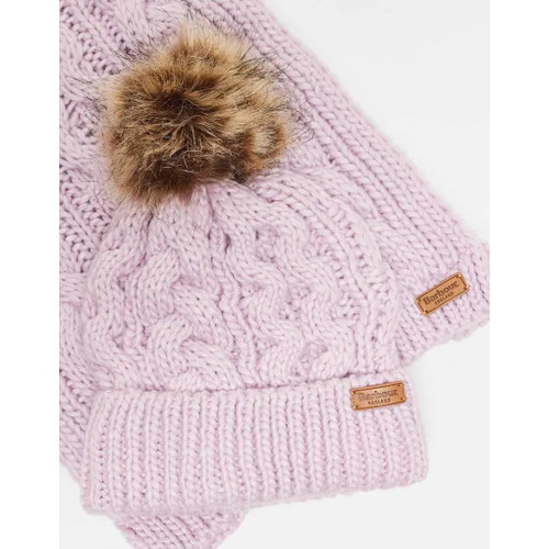 LGS0025 Barbour Penshaw Beanie & Scarf Gift Set