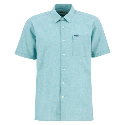 MSH5093 Barbour Nelson Short Sleeve Summer Shirt - Light Teal