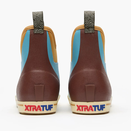 XMADBC20 Xtratuf Camp Fleece Lined 6 in Ankle Deck Boot - Retro Blue/Oak Bluff