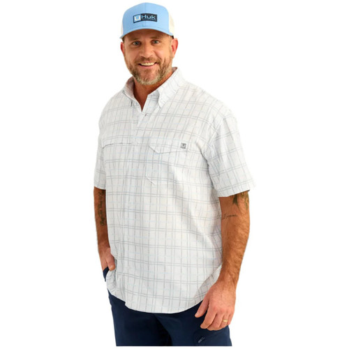 H1500220 Huk Tide Point Printed Short Sleeve Button-Down