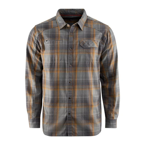 40117 Grundens Dispatch Flannel Shirt - Smoke Plaid