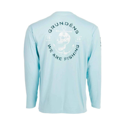 40093 Grundens Long Sleeve Tech Tee - Anchor Down