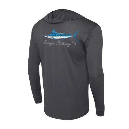 1015253001 Pelagic Aquatek Hooded Goione Fishing Shirt - Marlin