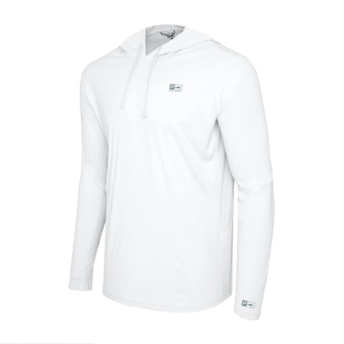 1015261005 Pelagic Aquatek Goione Tuna Hooded Fishing Shirt - White