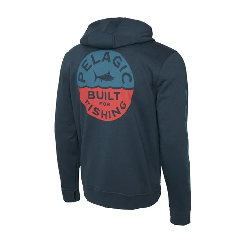 1060253000 Pelagic Tanner Built Zip Fleece Hoodie - Dark Navy