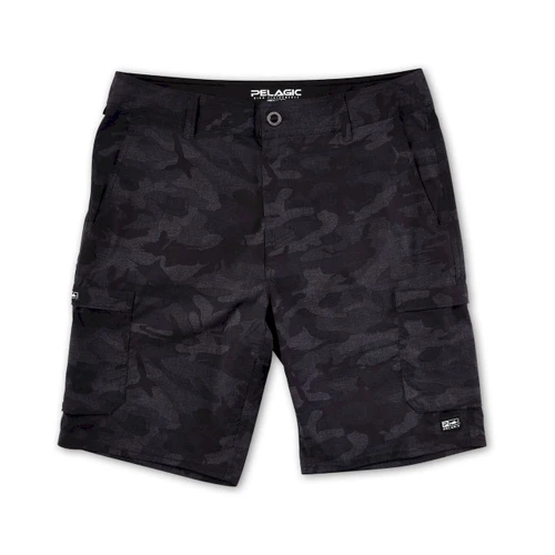 1001213000 Pelagic Madeira Cargo Fishing Hybrid Shorts Fish Camo Black - 32