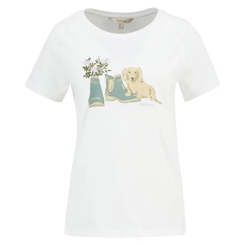 LTS0712WH11 Barbour Brambles T-Shirt - White