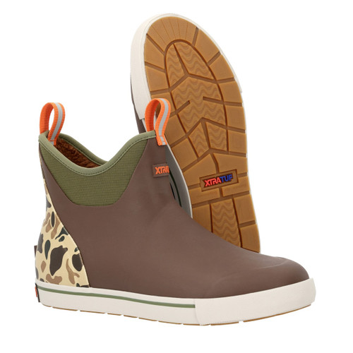 XMADBC90 XTRATUF Camp Fleece Lined Ankle Deck Boot - Bison/Duck Camo