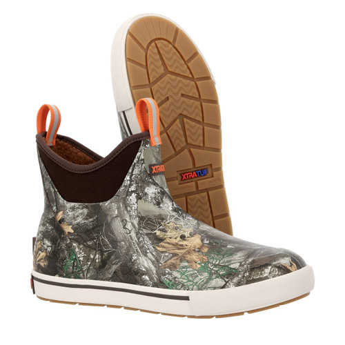 XMADBCRT XTRATUF Camp Fleece Lined 6 Inch Ankle Deck Boot - Realtree Edge