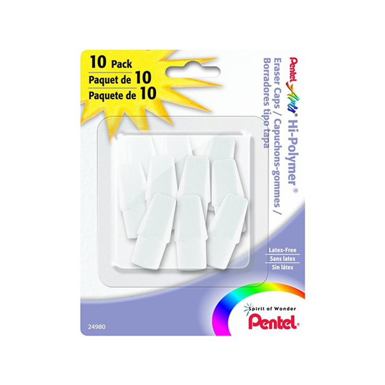 Pentel Hi-Polymer White Eraser Caps - Artist & Craftsman Supply