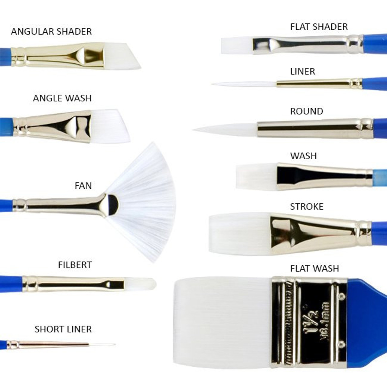 Princeton Summit 6100 Series White Synthetic Brushes