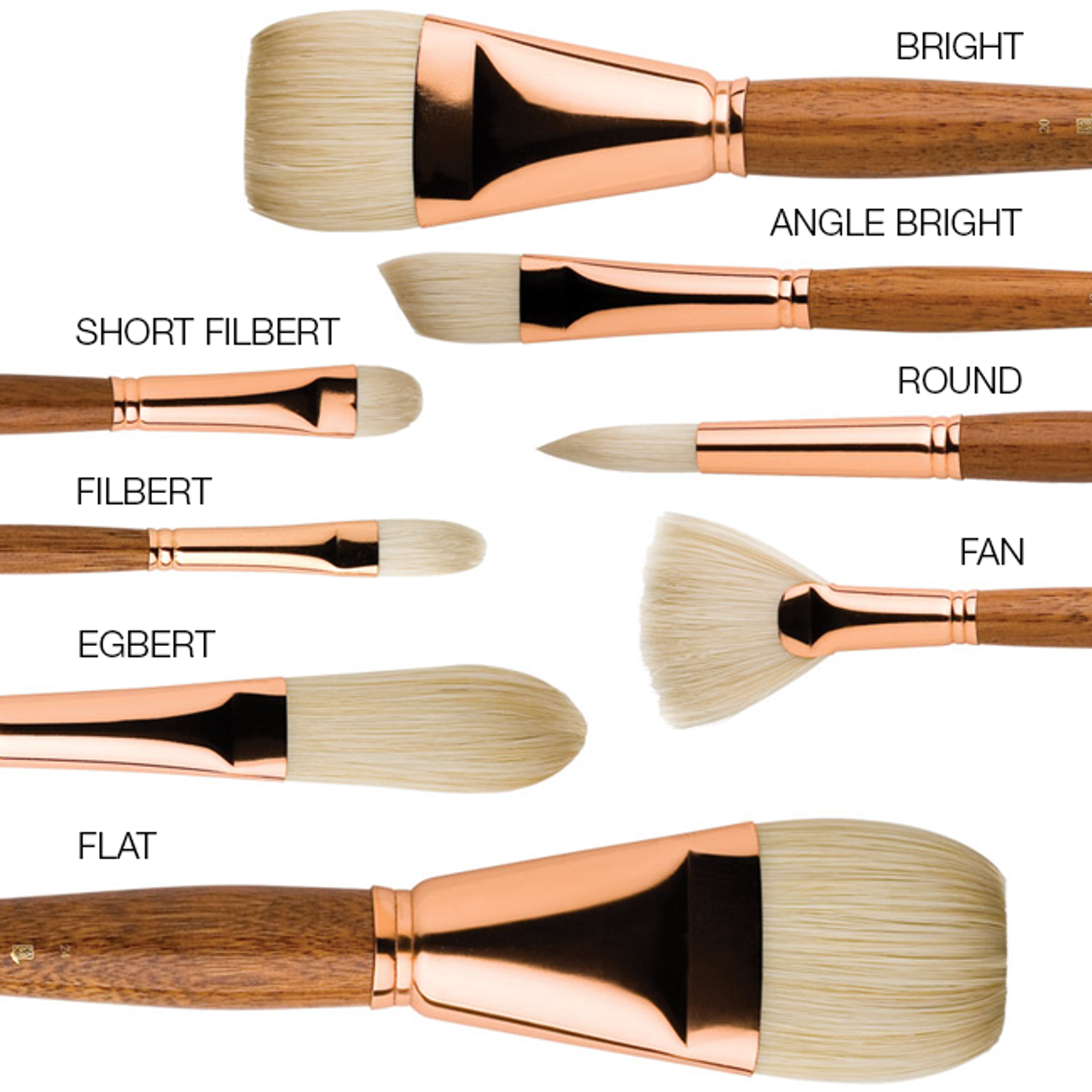 Princeton Series 5400 Refine Bristle Long Handle Brushes