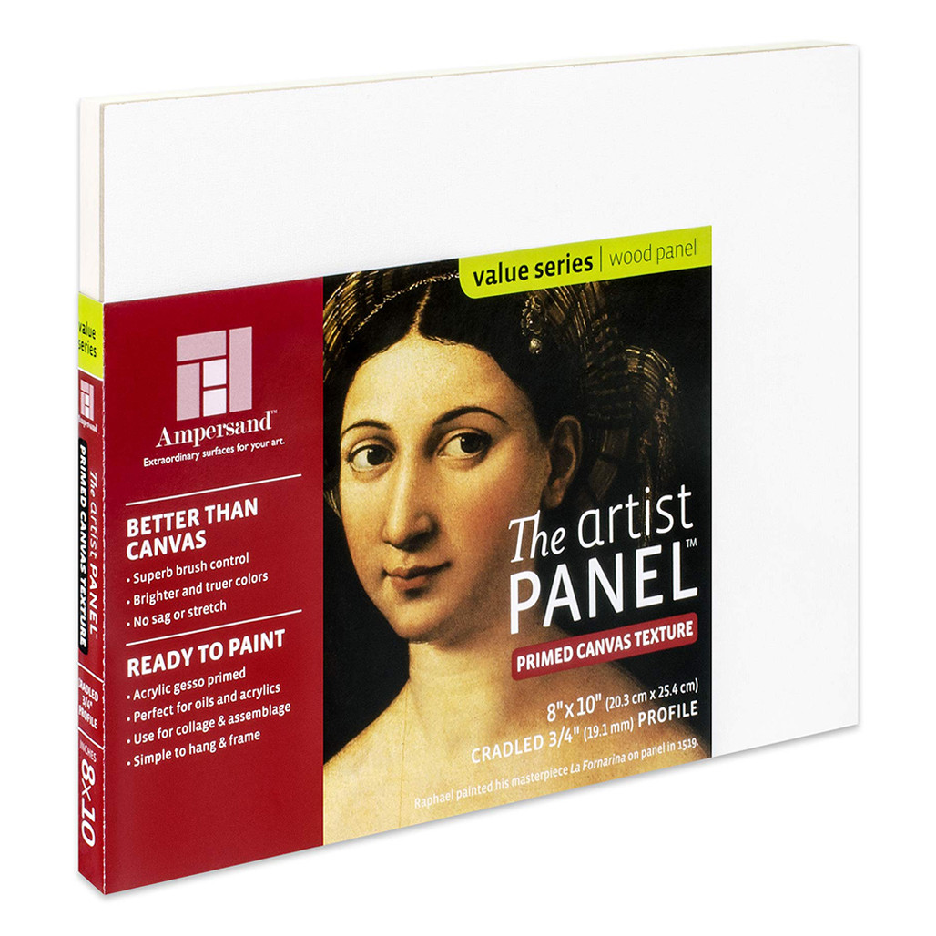 Ampersand Primed Canvas Texture Artist Panels, 3/4