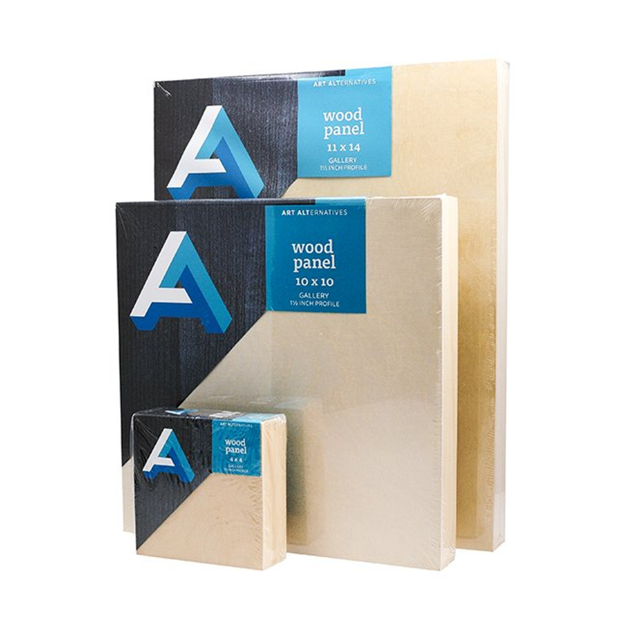 4x4 Wood Canvas Boards for Painting, Blank Deep Cradle Canvas for