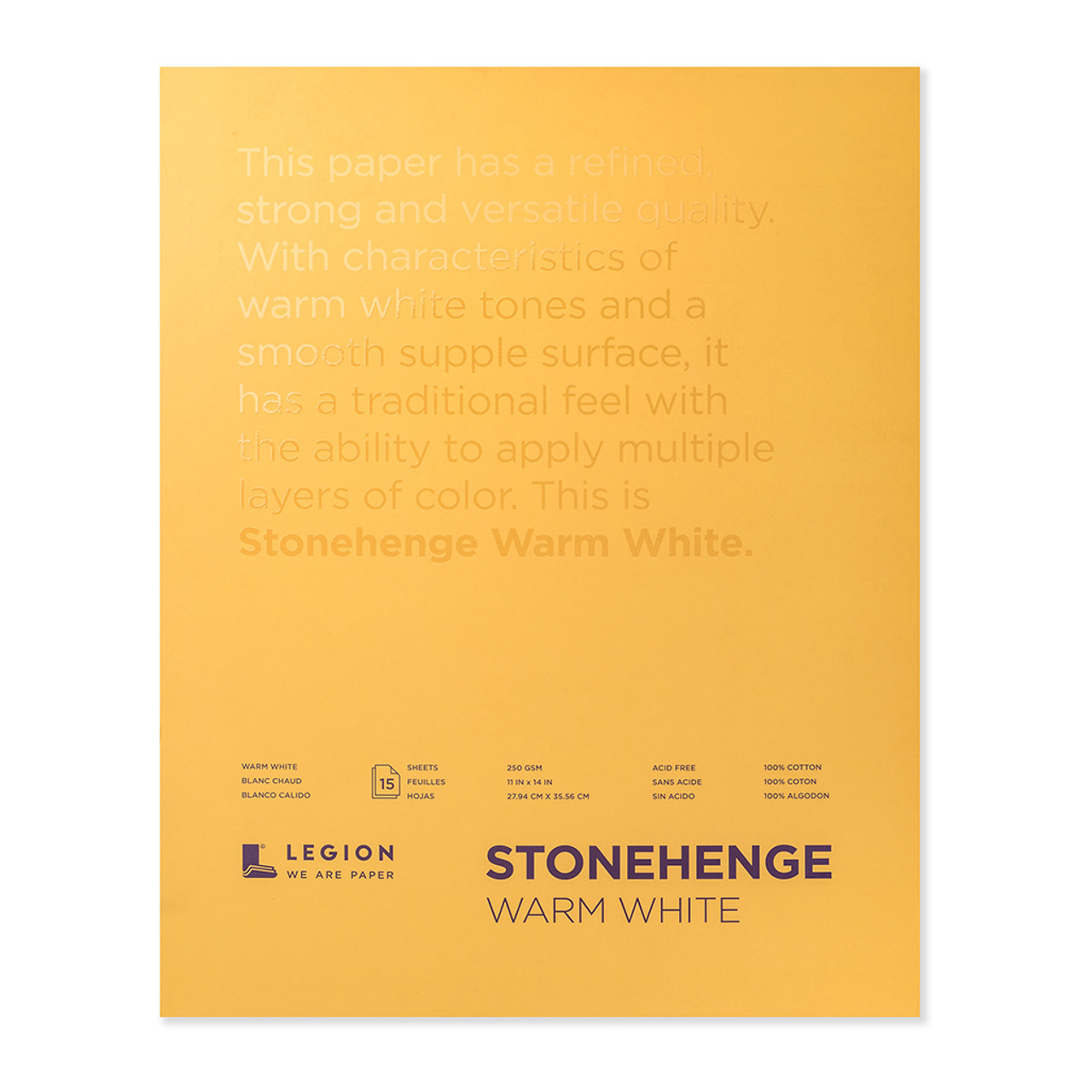 Legion Stonehenge Warm White Pad - Artist & Craftsman Supply