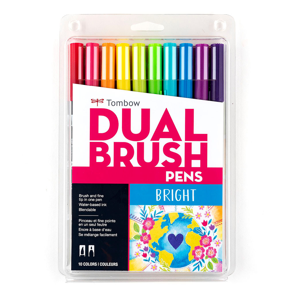 Tombow Bright Palette Dual Brush Pen Set