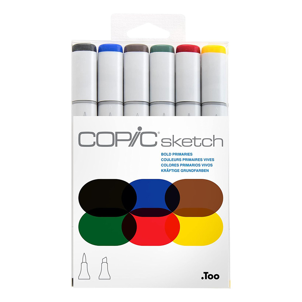 Copic Sketch Markers Bold Primaries Set