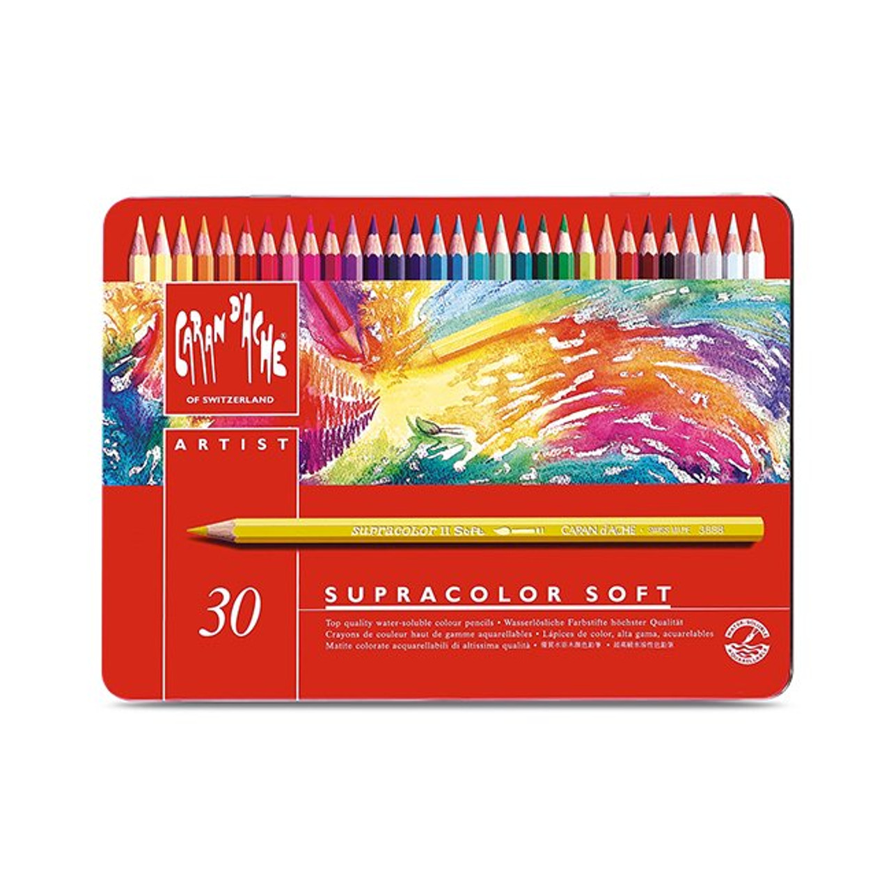 CARAN d'ACHE Supracolor Aquarelle 40色 Amazon.com : Caran D'ache Supracolor Metal Box Set Of 40