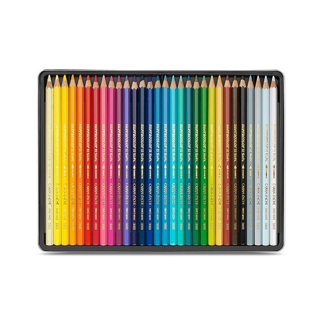 Caran D'Ache Supracolor Watercolor Pencils, 30 Assorted Colors