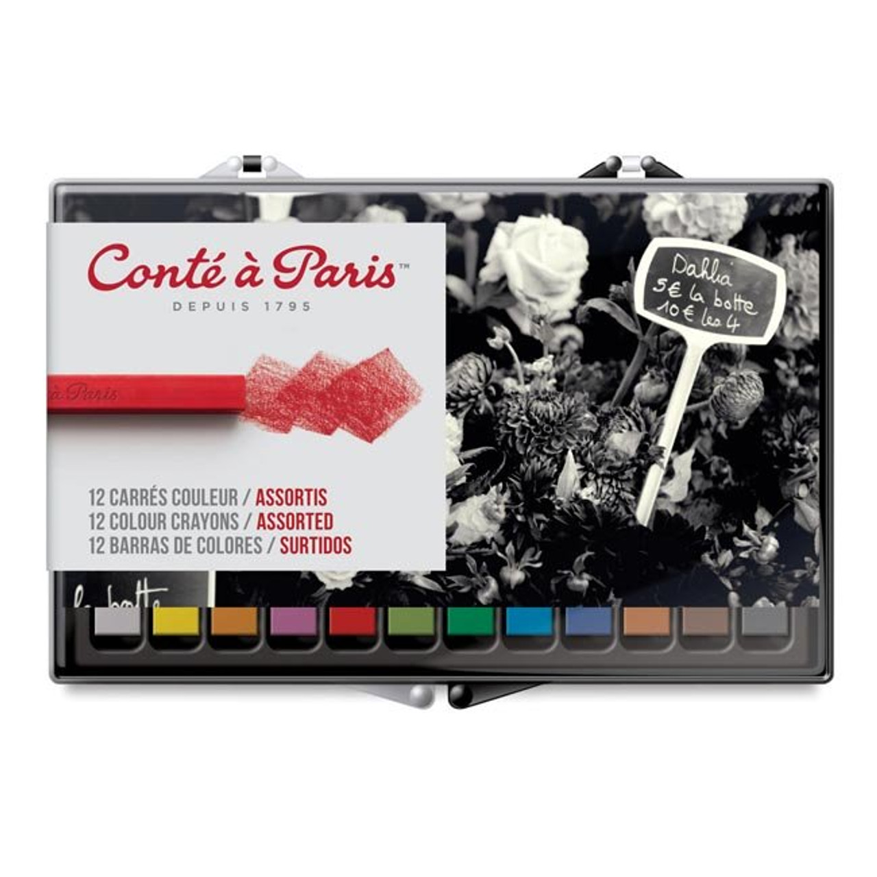 Conté à Paris Conte a Paris Colored Crayons Set with 24 colors  (Colors may vary)