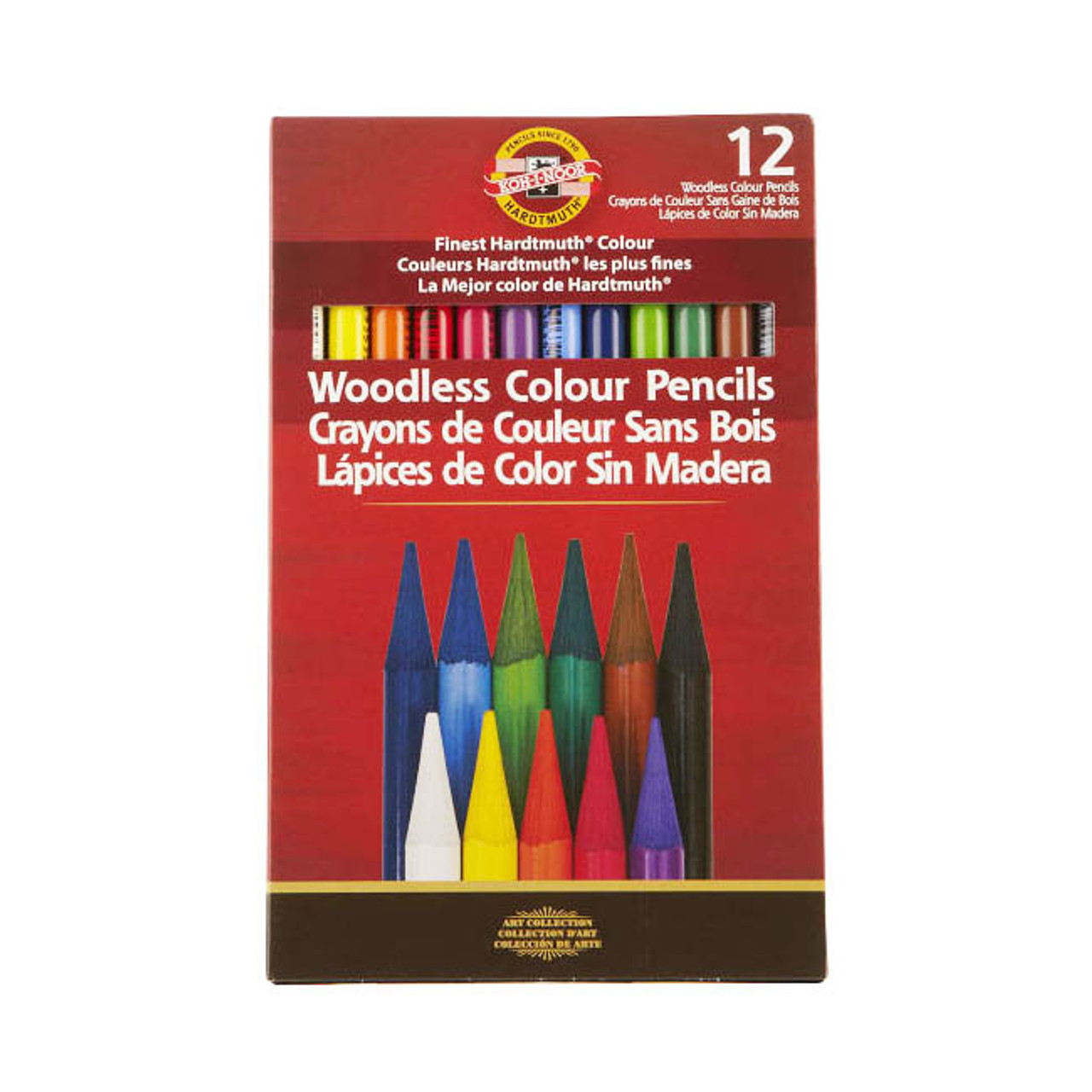 Koh-I-Noor Woodless Colored Pencils, Set of 12