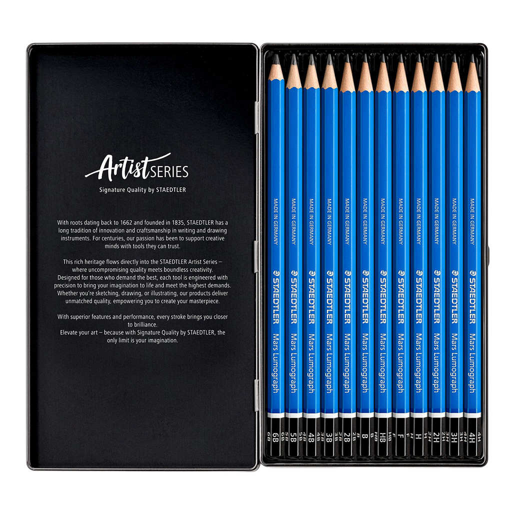 Staedtler Mars Lumograph Drawing Pencils, Set Of 12