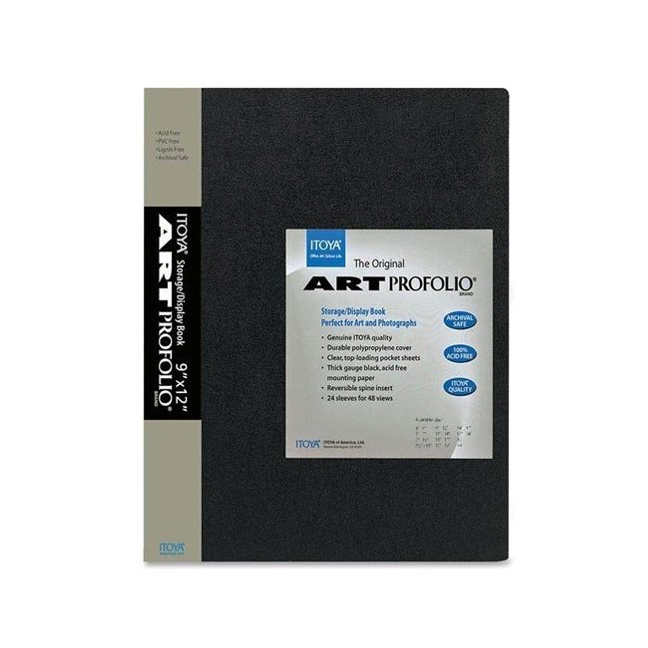 Art Portfolio 9X12 Folder - (Black), Portfolio Folder for Artwork