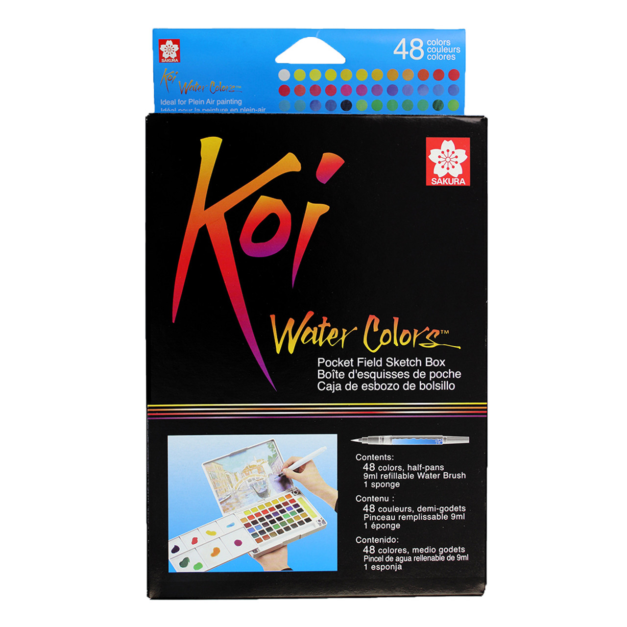 48 Pack of Water Color and Crayon Art Sets (w/ brush & pallet)