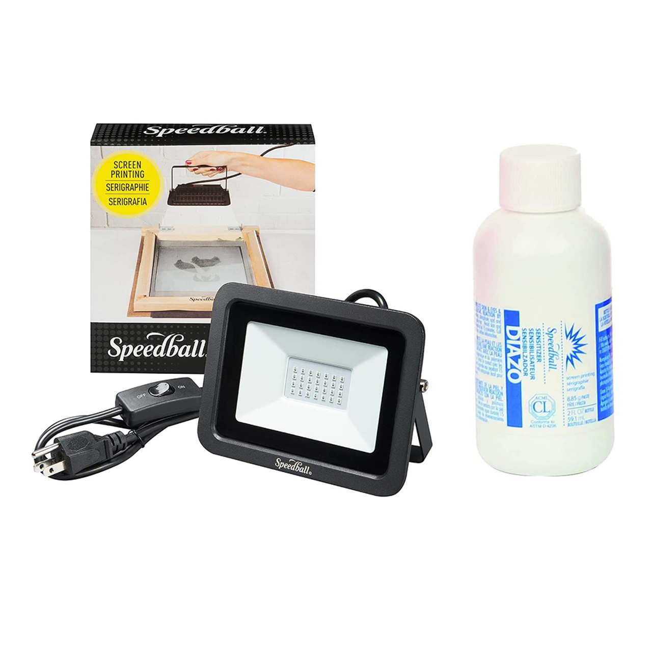 Speedball Screen Printing Kit with Ink, Squeegee, Frame, and UV Light -  Artist & Craftsman Supply