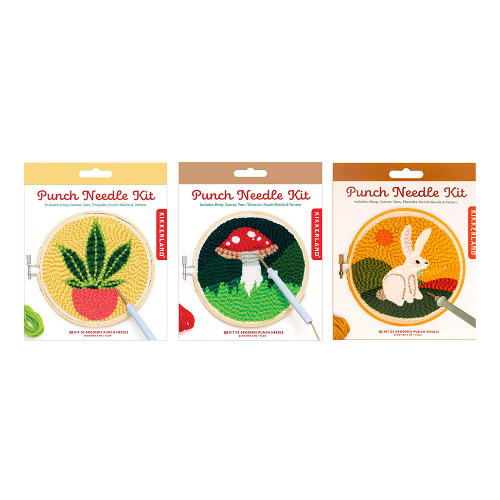 Kikkerland Punch Needle Kits