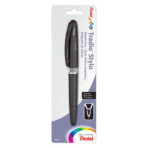 Pentel Finito! Porous Point Pen, Extra Fine Point Tip, Black Ink, Box of 12  (SD98-A)